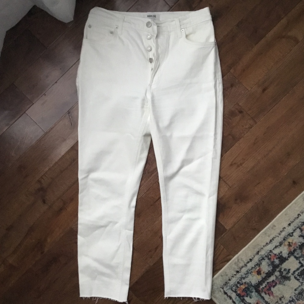 Agolde Nico White Skinny Jean